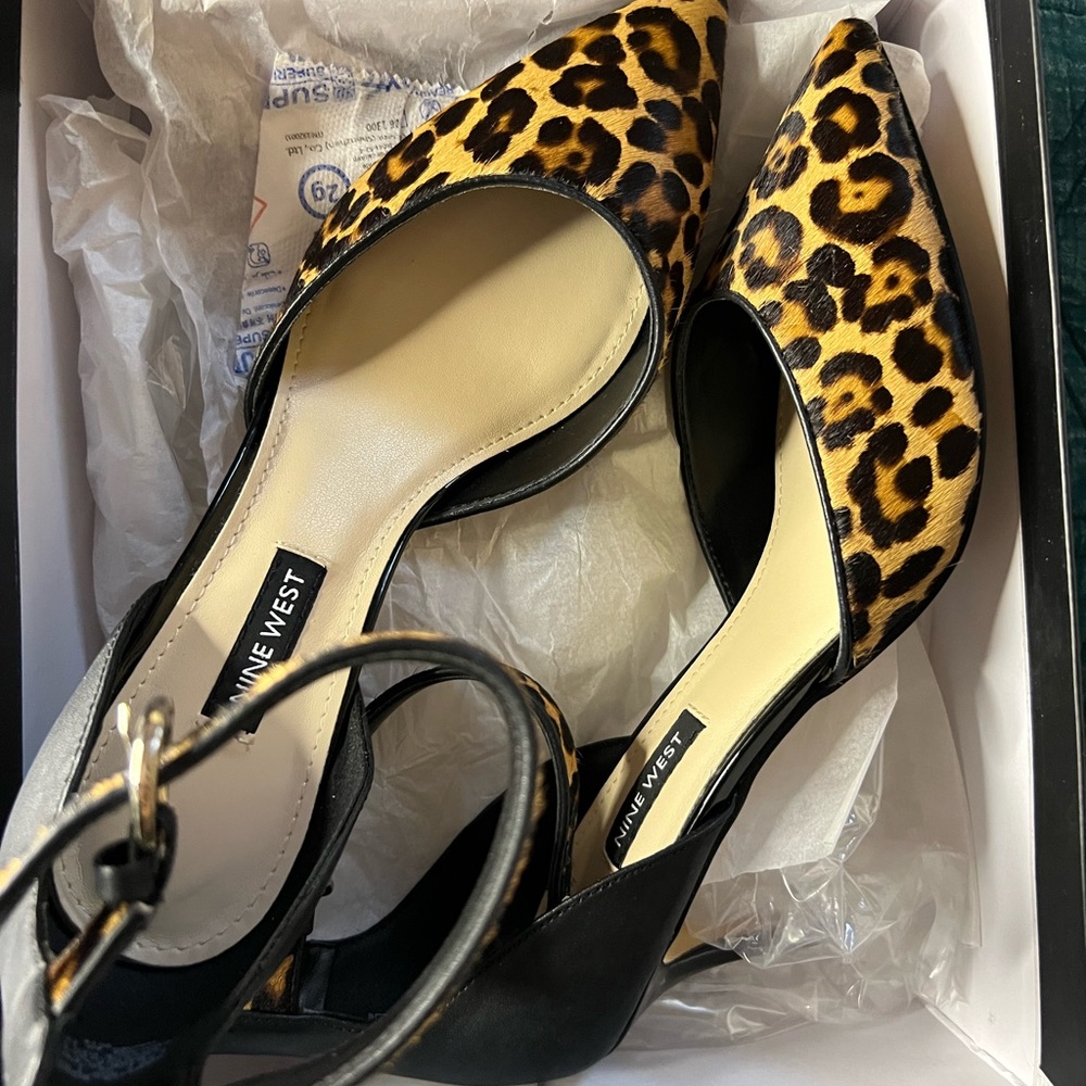 NIB - Nine West Ankle Strap Pump-Leopard
